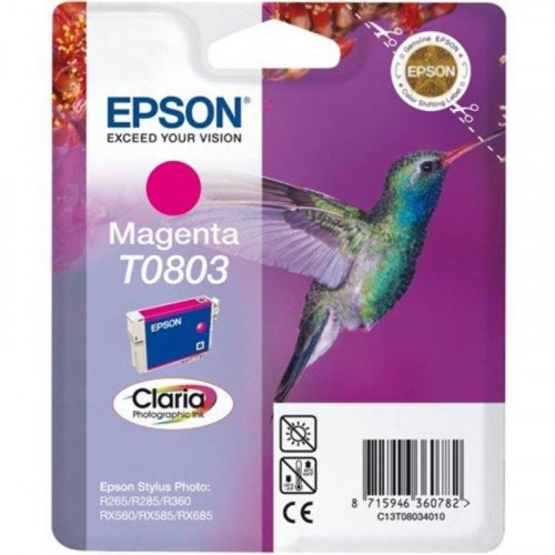 Картридж струйный Epson T0803 C13T08034010/11 пурпурный оригинальный