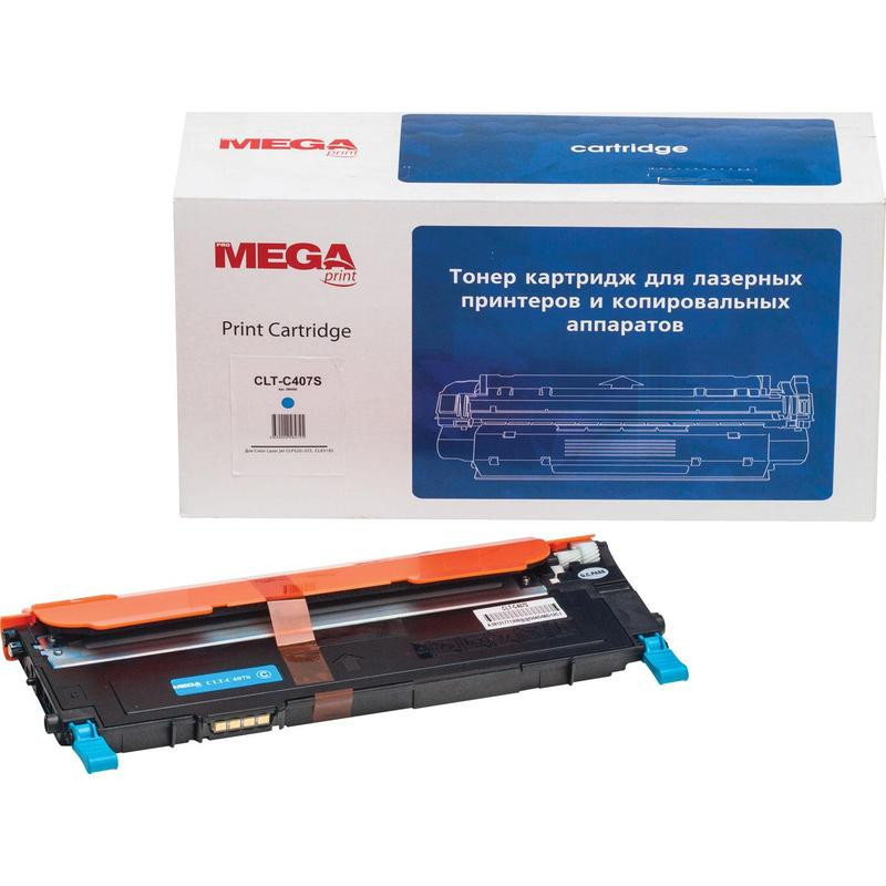 Картридж лазерный MEGA print CLT-C407S голубой совместимый