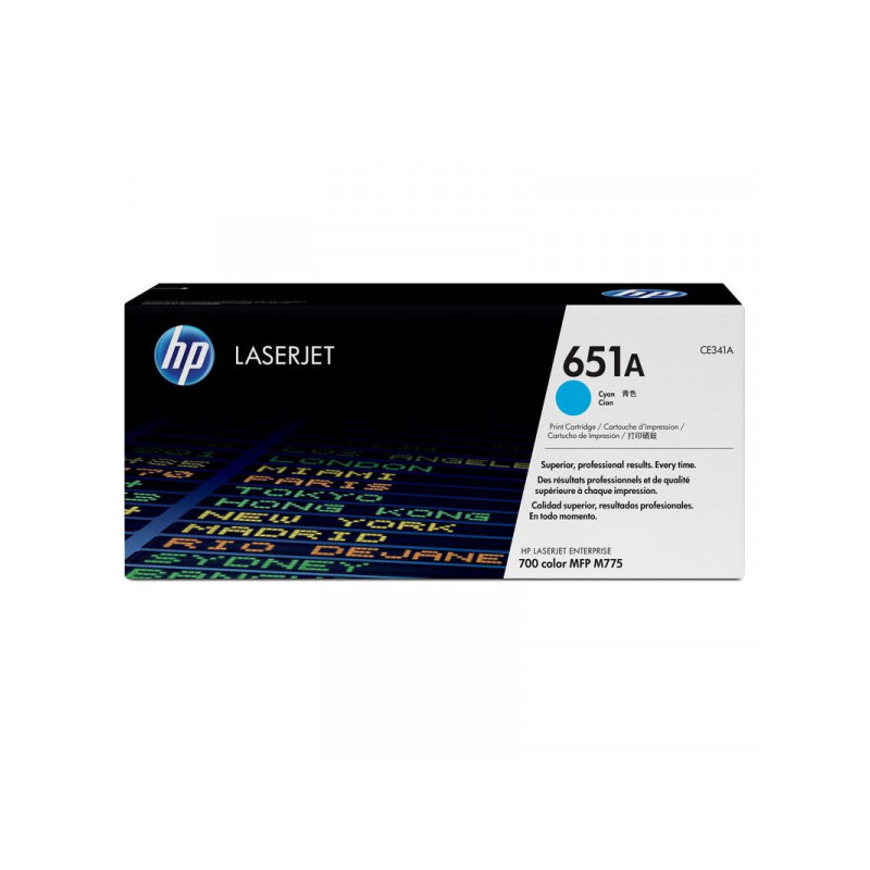 Картридж лазерный HP 651A CE341A голубой оригинальный