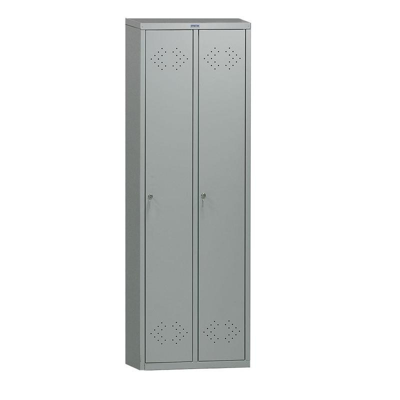Металлический шкаф для одежды ПРАКТИК LE-21 575х500х1830 мм 2 отделения