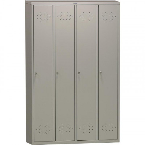 Металлический шкаф для одежды ПРАКТИК LE-41 1130х500х1830 мм 4 отделения