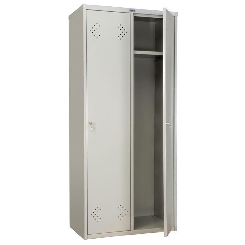 Металлический шкаф для одежды ПРАКТИК LE21-80 813х500х1830 мм 2 отделения