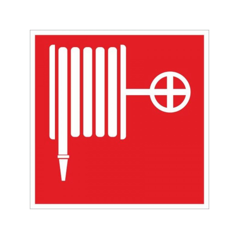 Знак безопасности F02 Пожарный кран, плёнка 200х200мм