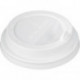 Крышка для стакана пластиковая с клапаном диаметром 80 мм белого цвета по 100 штук в упаковке