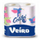 Полотенца бумажные Veiro Colibri с цветным тиснением трехслойные 2 рулона по 12,5 метра