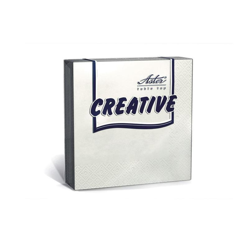 Салфетки ASTER Creative 3сл.33х33 белые 20шт./уп.