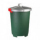 Бак 45 литров пластик зеленый для пищевых и не пищевых продуктов с крышкой-защелкой