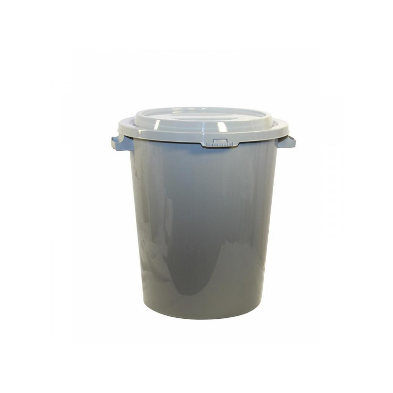 Бак для мусора 90 литров пластик серый