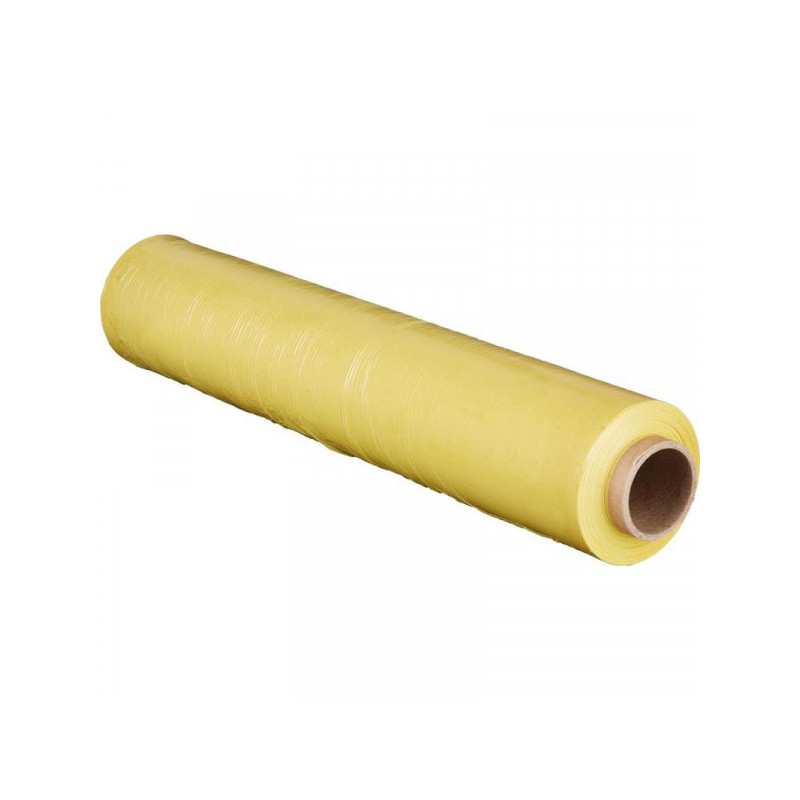 Стрейч-пленка для ручной упаковки 180% 23 мкм 50 смx190м желтая 2кг нетто