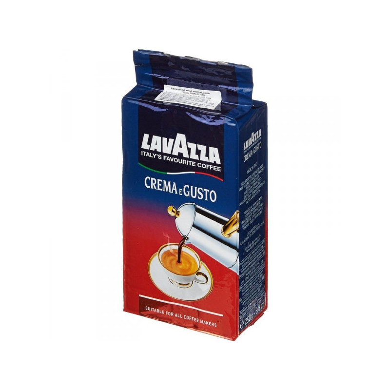 Кофе молотый Lavazza Crema e Gusto 250 грамм вакуумная упаковка
