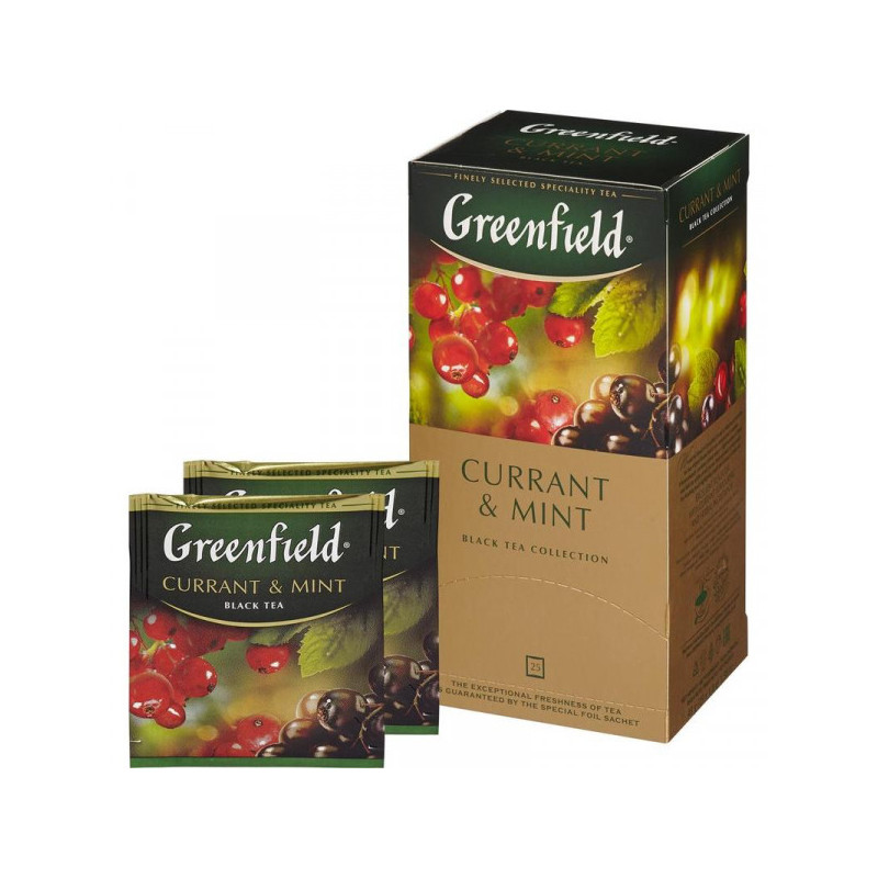 Чай Greenfield Currant and Mint черный 25 пакетиков