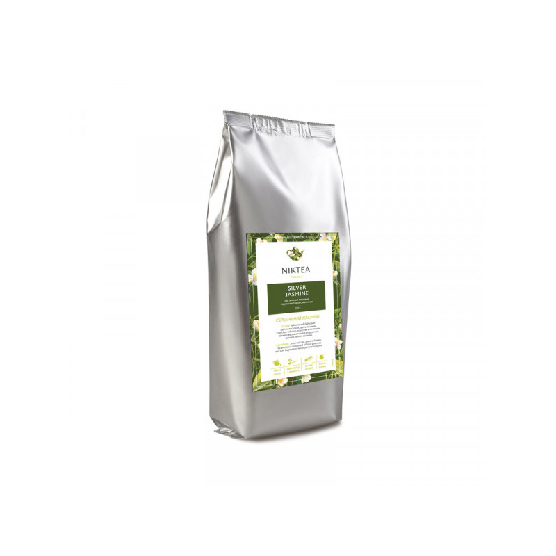 Чай Niktea Серебряный Жасмин зеленый байховый аромат 250 грамм