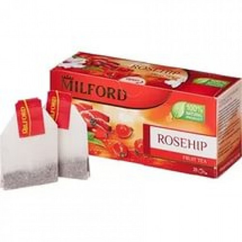 Чай Milford Rosehip черный с шиповником 20 пакетиков