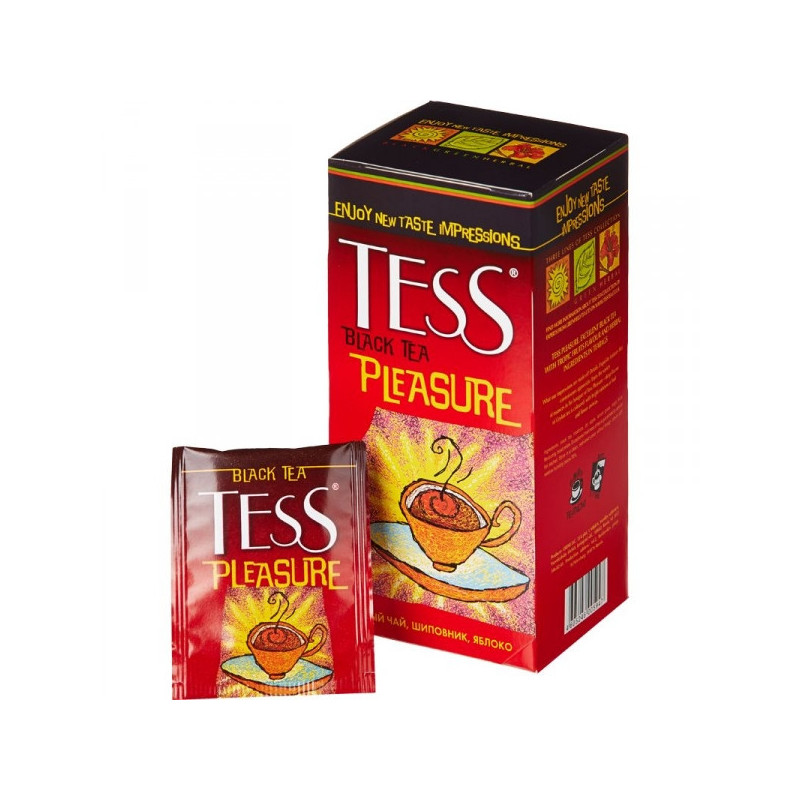 Чай Tess Pleasure черный фруктовый 25 пакетиков
