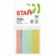 Закладки клейкие STAFF бумажные, 50х12 мм, 4 цвета х 25 листов, европодвес, 127147