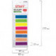 Клейкие закладки пластиковые, 45х12,  200 закладок, STAFF, 8 неоновых цветов, на пластиковой линейке 12 см