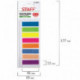 Клейкие закладки пластиковые, 45х12,  200 закладок, STAFF, 8 неоновых цветов, на пластиковой линейке 12 см