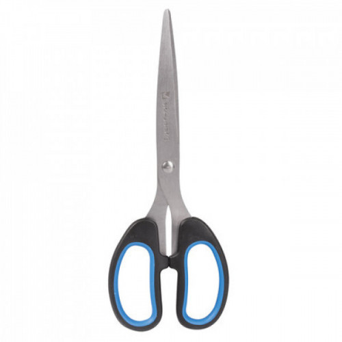 Ножницы 185 мм BRAUBERG "Classic+" классической формы резиновые вставки черно-синие 236448