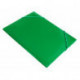 Папка на резинке непрозрачная зеленая А4 пластик 0.50 мм