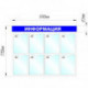 Информационный стенд настенный Attache Информация А4 пластиковый белый/синий (8 отделений)