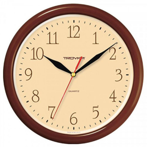 Часы настенные Troyka 21234287 коричневые