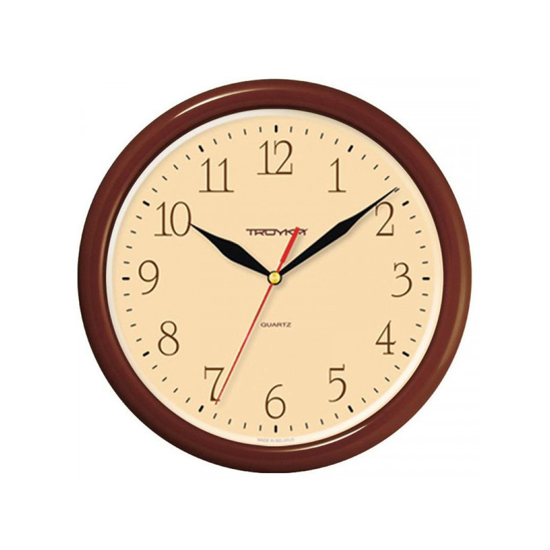 Часы настенные Troyka 21234287 коричневые