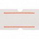 Этикет-лента 21,5х12 мм белая прямоугольная с красной полосой 800 штук/рулон 200 рулонов/упаковка