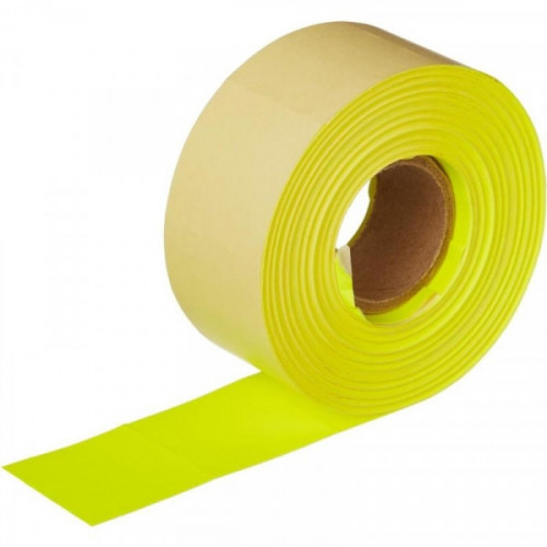 Этикет-лента 29х28 мм желтая прямоугольная 700 штук/рулон 10 рулонов/упаковка