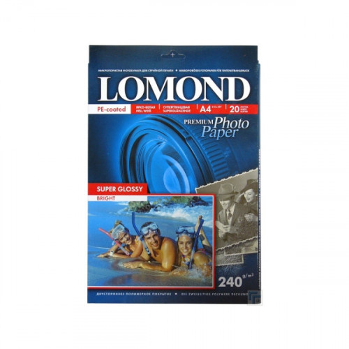 Фотобумага Lomond A4 240 г/м2 20 листов высокоглянцевая для струйной печати