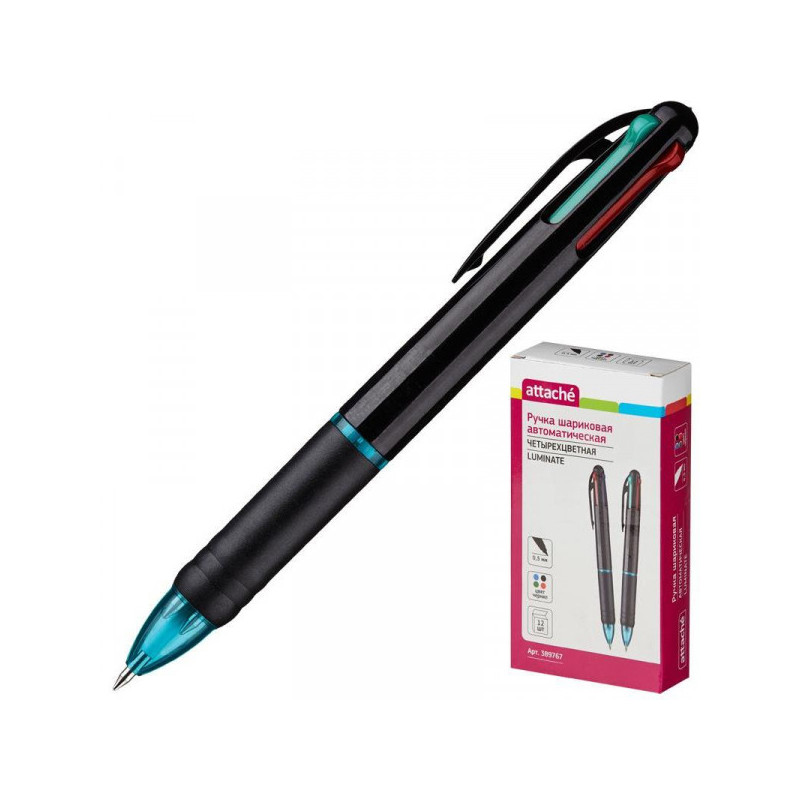Ручка шариковая Attache Luminate 4 цвета