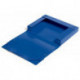 Папка-короб на резинке Бюрократ пластик 0.7мм корешок 40мм A4 синий