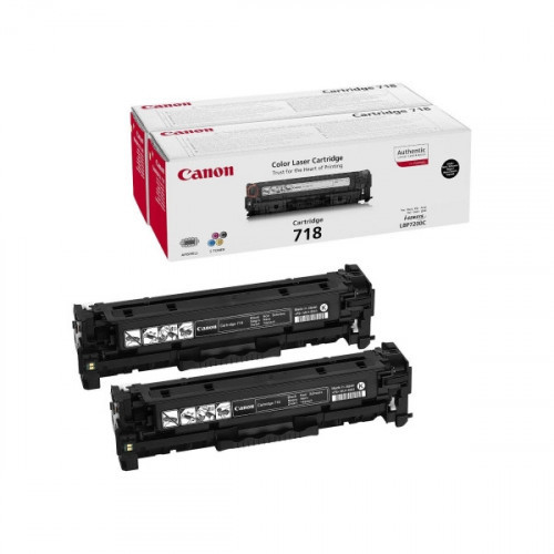 Картридж лазерный Canon Cartridge 718 Bk VP 2662B005 черный оригинальный 2 штуки