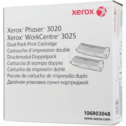 Картридж лазерный Xerox 106R03048 черный оригинальный 2 штуки