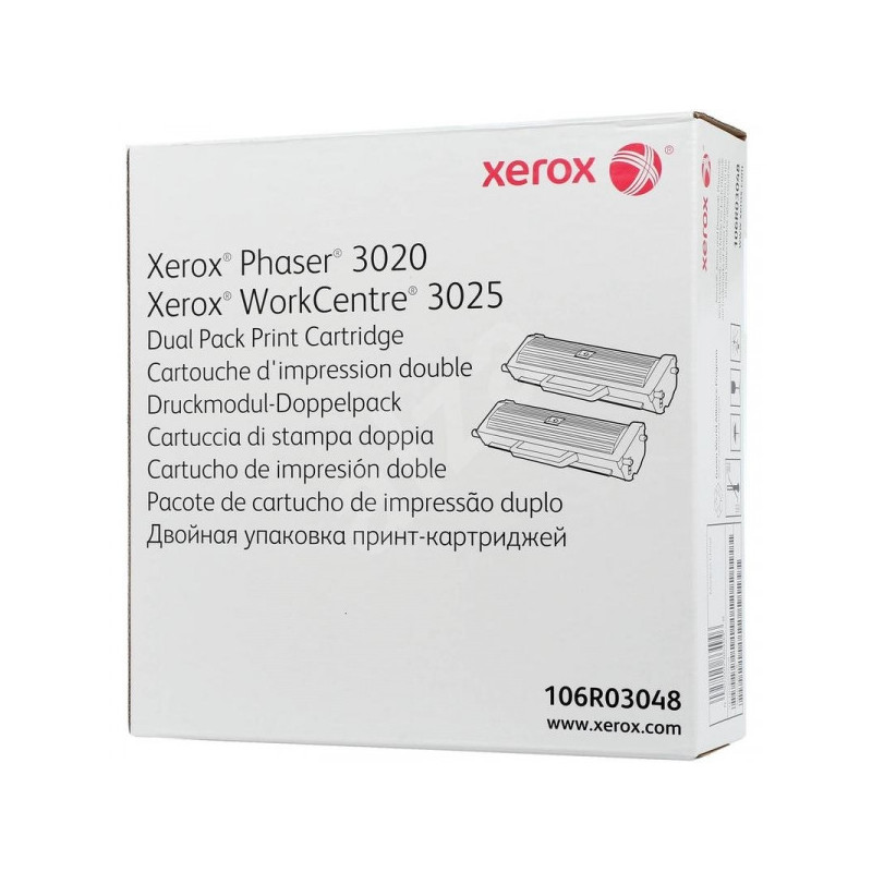 Картридж лазерный Xerox 106R03048 черный оригинальный 2 штуки
