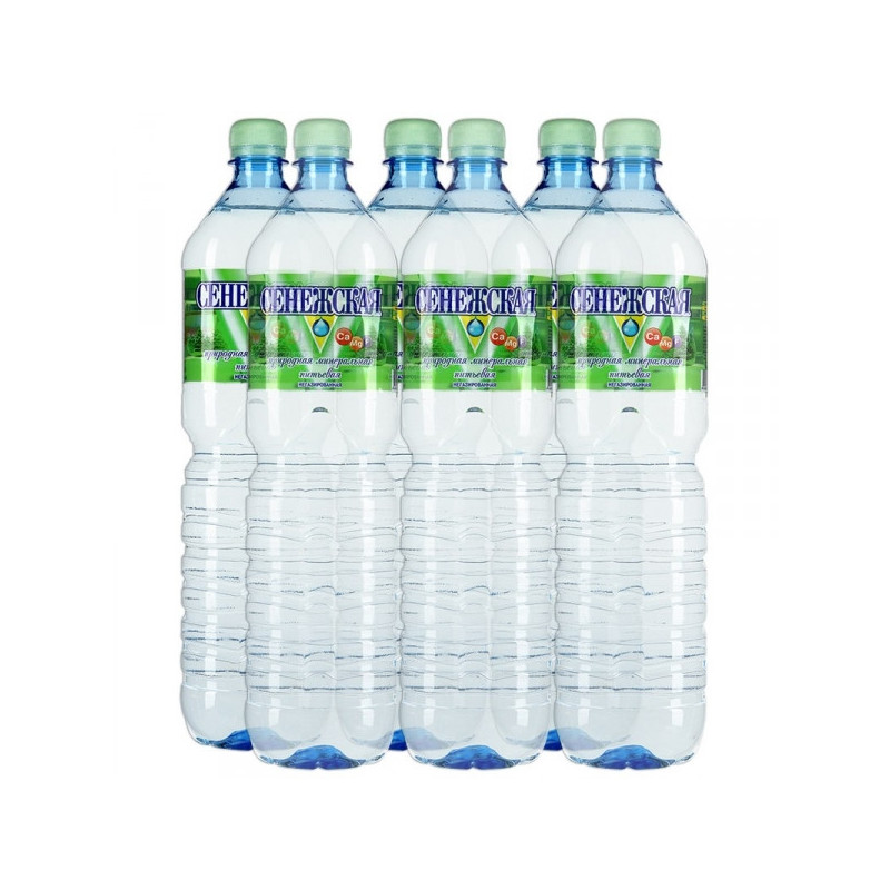 Вода минеральная Сенежская негазированная 1.5 литра 6 штук в упаковке