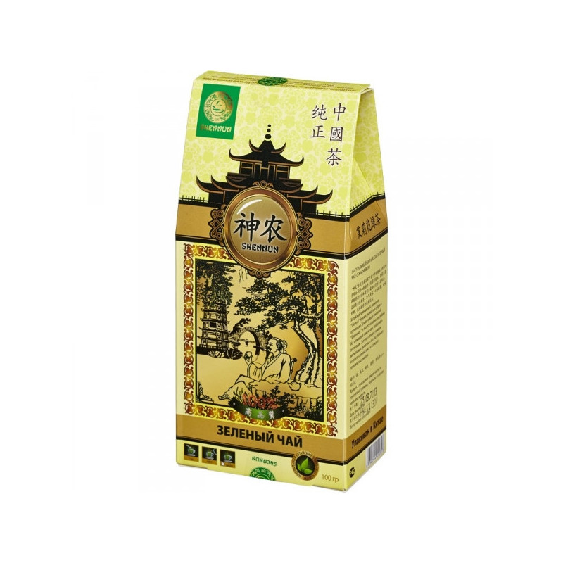 Чай Shennun Мо Ли Мао Фен зеленый листовой с жасмином 100 грамм