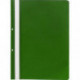 Папка-скоросшиватель с перфорацией, А4, 100/110 мкм, пластик, зеленая с прозрачным верхним листом, Attomex