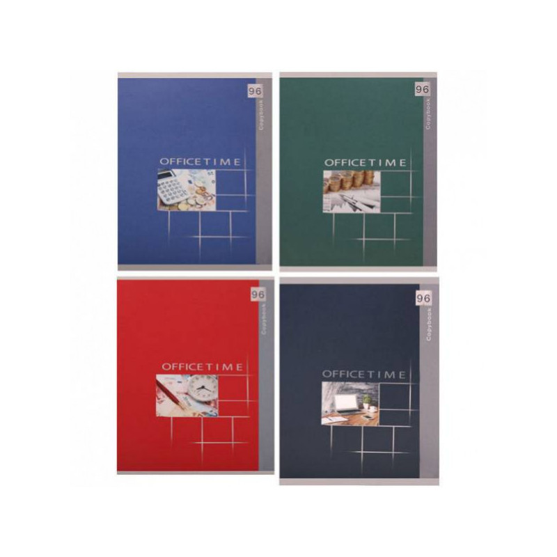 Тетрадь А5, 96 листов, клетка, мелованный картон, скрепки, 4 дизайна,  LANDSCAPES