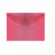 Папка-конверт на кнопке, А4, 120мкм, пластик, красная, Attomex