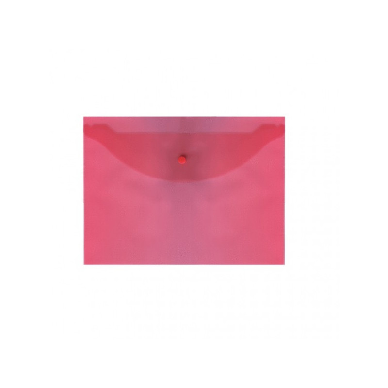 Папка-конверт на кнопке, А4, 120мкм, пластик, красная, Attomex