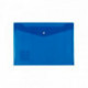 Папка-конверт на кнопке, А4, 180мкм, пластик, синяя, Диагональ, Expert Complete Classic
