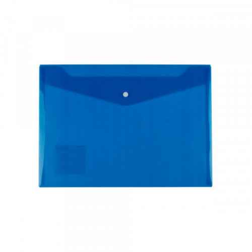 Папка-конверт на кнопке, А4, 180мкм, пластик, синяя, Диагональ, Expert Complete Classic