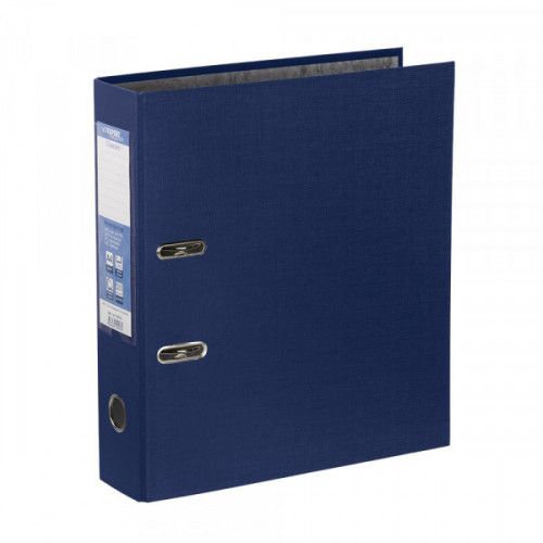Папка с арочным механизмом 75мм, пвх/бумага, синяя, карман на корешке, Expert Complete