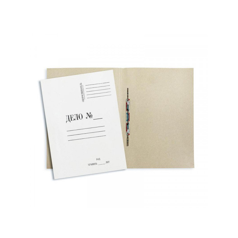 Папка-скоросшиватель Дело, А4, 260г/м2, картон немелованный, белая