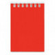Блокнот А7,40л,клетка,гребень,обл.пластик Красный Б40-7809