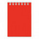 Блокнот А7,40л,клетка,гребень,обл.пластик Красный Б40-7809