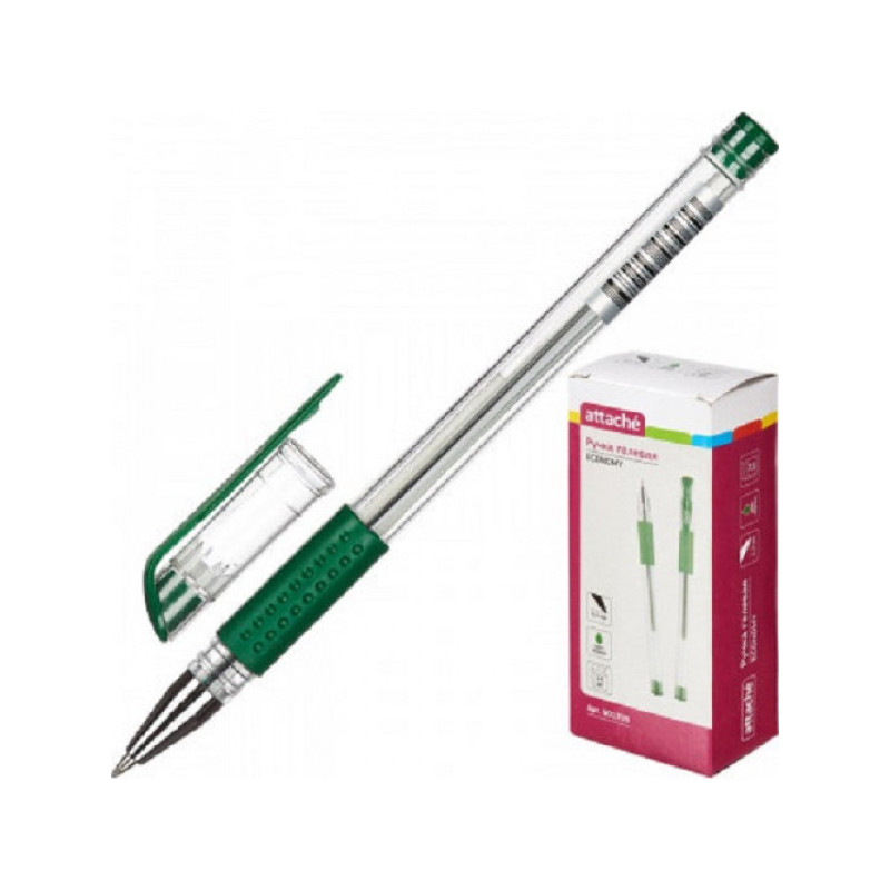 Ручка гелевая Attache Economy зеленый стерж., 0,5мм, манжетка