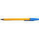 Ручка шариковая синяя, 0,7 мм, 1 мм, рифление, корпус желтый, металлический наконечник, DOLCE COSTO