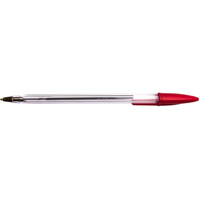 Ручка шариковая DOLCE COSTO прозрачный корпус красная 1,0мм