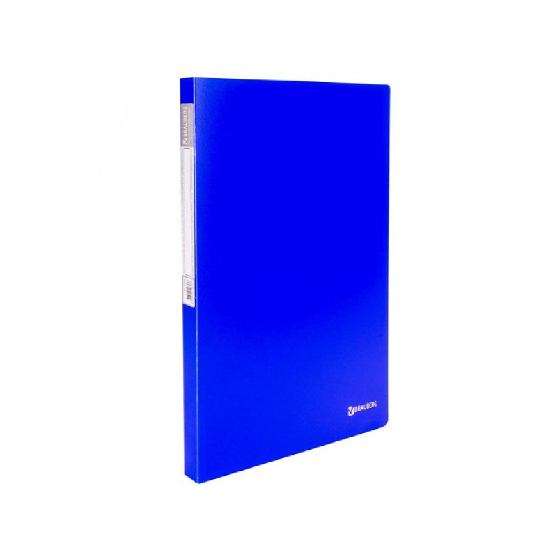 Папка с пружинным скоросшивателем и внутренним карманом BRAUBERG "Neon", 16 мм, синяя, до 100 листов, 0,7 мм, 227467